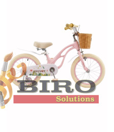 Bicicletă pentru copii Antule 18 inch, alb–roz
